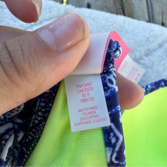 Victoria's Secret | Blue Tribal Embroidered The Fabulous Bikini Top | Size 34B - Picture 10 of 10